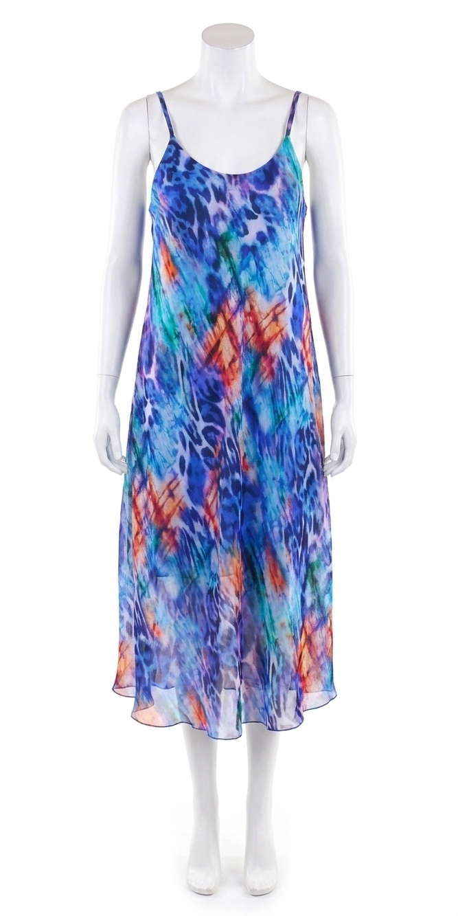 NEW GIGI MODA selvaggio miele midi dress in royal blue